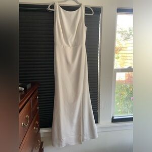 BHLDN Alice High Neck Maxi Dress in white. Size M.